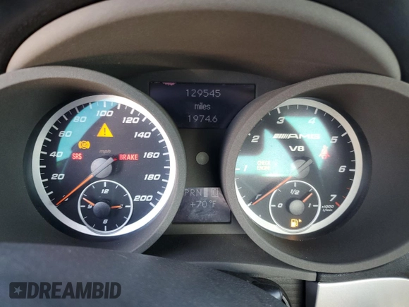 2006 Mercedes-Benz SLK-Class 5.5L AMG with VIN WDBWK73F06F082698, listed as a Copart auction lot 81430534 with 129,545 mi miles and Salvage Title. Bid and sale history available at carsss.com. Image 9.