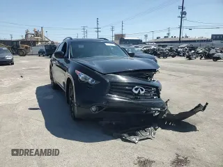 2015 Infiniti QX70 with VIN JN8CS1MU9FM380312, listed as a Copart auction lot 54104005 with 100,678 mi miles and Salvage Title. Bid and sale history available at DreamBid. Image 15.