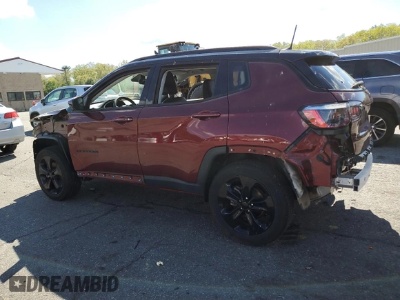 2021 Jeep Compass Altitude with VIN 3C4NJDBB8MT557658, listed as a Copart auction lot 55430545 with 53,691 mi miles and Salvage title. Bid and sale history available at DreamBid. Image 2.