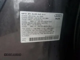 2011 Audi Q7 Premium Plus with VIN WA1LGAFE6BD002486, listed as a Copart auction lot 51846505 with 152,277 mi miles and Salvage title. Bid and sale history available at DreamBid. Image 13.