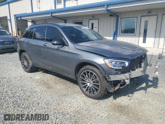 2021 Mercedes-Benz GLC 300 with VIN W1N0G8DBXMF874826, listed as a Copart auction lot 62655215 with 66,454 mi miles and Salvage title. Bid and sale history available at DreamBid. Image 4.
