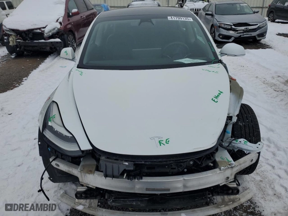 2020 Tesla Model 3 Standard Range Plus with VIN 5YJ3E1EA9LF613181, listed as a Copart auction lot 41799135 with 122,120 mi miles and Salvage Title. Bid and sale history available at carsss.com. Image 5.
