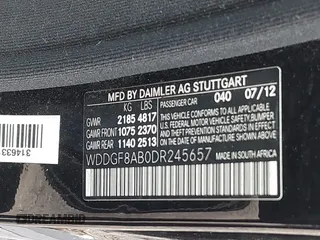 2013 Mercedes-Benz C 300 Sport with VIN WDDGF8AB0DR245657, listed as a IAAI auction lot 42460463 with 115,532 mi miles and . Bid and sale history available at DreamBid. Image 9.