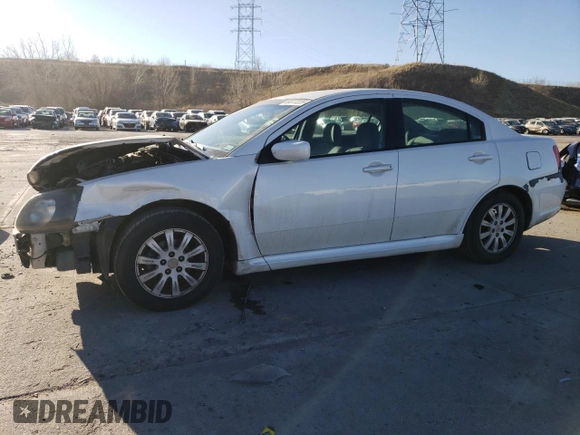 2010 Mitsubishi Galant FE with VIN 4A32B2FF4AE013197, listed as a Copart auction lot 50377225 with 204,155 mi miles and Salvage Title. Bid and sale history available at carsss.com. Image 1.