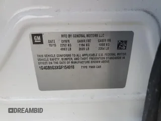 2016 Buick LaCrosse Leather with VIN 1G4GB5G3XGF154918, listed as a Copart auction lot 42720175 with Not Provided miles and Salvage Title. Bid and sale history available at DreamBid. Image 12.