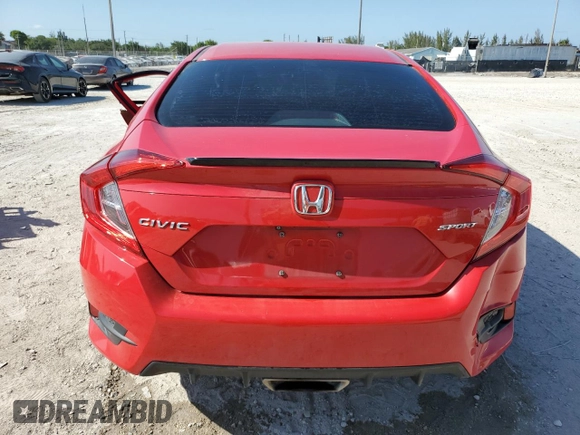 2019 Honda Civic Sport with VIN 2HGFC2F83KH501409, listed as a Copart auction lot 54778415 with Not provided miles and Non repairable. Bid and sale history available at DreamBid. Image 6.