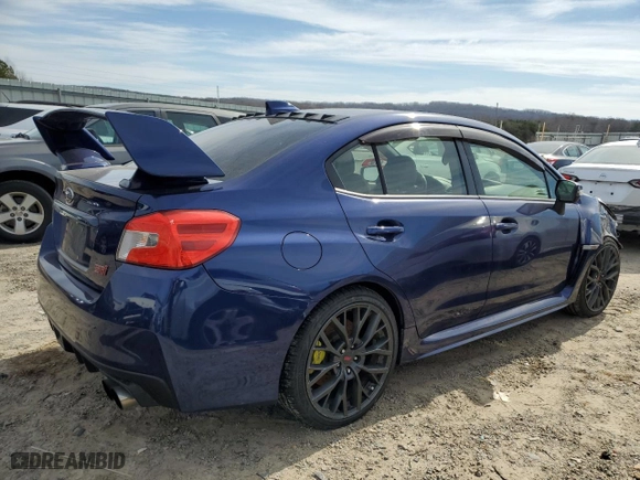 2018 Subaru WRX STI with VIN JF1VA2M63J9810352, listed as a Copart auction lot 46409115 with 109,645 mi miles and Salvage Title. Bid and sale history available at carsss.com. Image 3.
