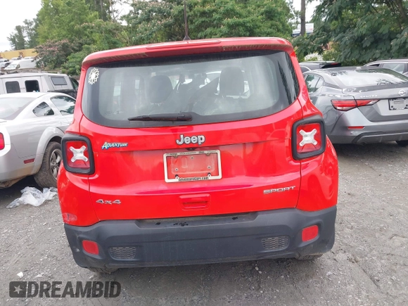 2018 Jeep Renegade Sport with VIN ZACCJBAB0JPH07665, listed as a IAAI auction lot 42541718 with 114,095 mi miles and . Bid and sale history available at DreamBid. Image 16.