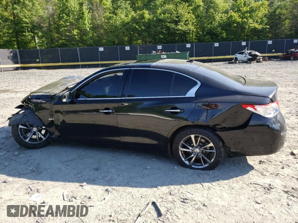 2017 Infiniti Q50 Premium with VIN JN1EV7AR2HM838907, listed as a Copart auction lot 56480525 with 161,304 mi miles and Salvage title. Bid and sale history available at DreamBid. Image 2.