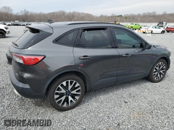 2020 Ford Escape SE Sport Hybrid with VIN 1FMCU0BZ1LUB31301, listed as a Copart auction lot 48745645 with 124,101 mi miles and Salvage Title. Bid and sale history available at carsss.com. Image 3.