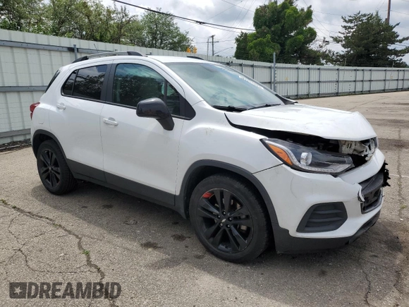 2021 Chevrolet Trax LT with VIN KL7CJLSB6MB318318, listed as a Copart auction lot 61654885 with 75,854 mi miles and Salvage title. Bid and sale history available at DreamBid. Image 4.