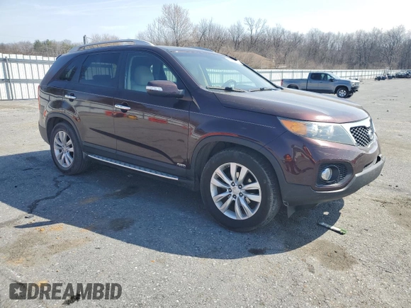 2011 Kia Sorento EX with VIN 5XYKUDA29BG156829, listed as a Copart auction lot 48613735 with 189,206 mi miles and Salvage Title. Bid and sale history available at carsss.com. Image 4.