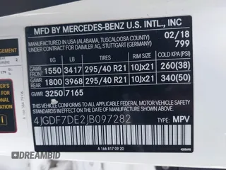 2018 Mercedes-Benz GLS 550 z VIN 4JGDF7DE2JB097282, wystawiony jako IAAI lot #41060046 z przebiegiem 71 317 mil mil oraz . Historia ofert i sprzedaży dostępna na DreamBid. Obrazek 9.
