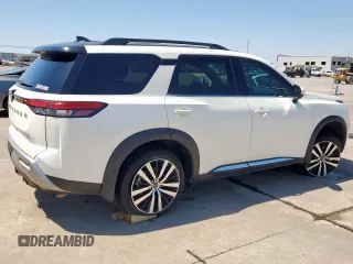 2023 Nissan Pathfinder Platinum with VIN 5N1DR3DK6PC219232, listed as a Copart auction lot 52294885 with 24,498 mi miles and Salvage title. Bid and sale history available at DreamBid. Image 3.
