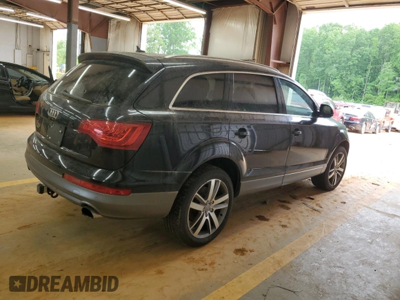 2013 Audi Q7 Premium Plus with VIN WA1LGBFEXDD009028, listed as a Copart auction lot 54529275 with Not provided miles and Clean title. Bid and sale history available at DreamBid. Image 3.