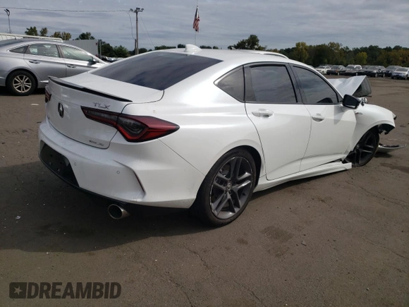 2024 Acura TLX w/A-Spec Package with VIN 19UUB6F52RA000513, listed as a Copart auction lot 70409754 with 0 mi miles and Salvage Title. Bid and sale history available at carsss.com. Image 3.