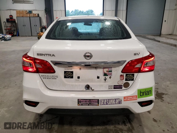 2017 Nissan Sentra SV with VIN 3N1AB7AP1HY333654, listed as a Copart auction lot 58399625 with 120,211 mi miles and Clean title. Bid and sale history available at DreamBid. Image 6.