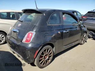 2015 FIAT 500 Abarth with VIN 3C3CFFFHXFT642995, listed as a Copart auction lot 66746604 with 48,645 mi miles and Salvage Title. Bid and sale history available at carsss.com. Image 3.