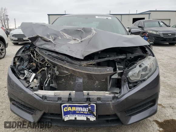 2016 Honda Civic LX with VIN 2HGFC2F58GH508868, listed as a Copart auction lot 49806585 with 77,332 mi miles and Salvage Title. Bid and sale history available at carsss.com. Image 5.