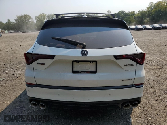 2022 Acura MDX Type S w/Advance Package with VIN 5J8YD8H8XNL003205, listed as a Copart auction lot 71120804 with 0 mi miles and Salvage Title. Bid and sale history available at carsss.com. Image 6.