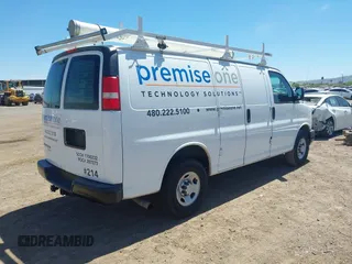 2015 Chevrolet Express Cargo with VIN 1GCWGFCF5F1287900, listed as a IAAI auction lot 42158192 with 203,632 mi miles. Bid and sale history available at carsss.com. Image 4.