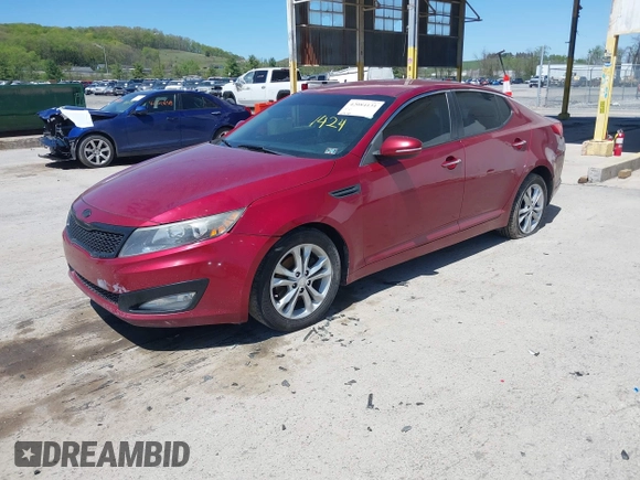 2013 Kia Optima EX with VIN 5XXGN4A70DG161424, listed as a IAAI auction lot 42084131 with 248,358 mi miles. Bid and sale history available at carsss.com. Image 2.