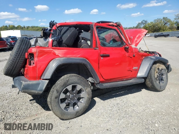 2020 Jeep Wrangler Sport with VIN 1C4GJXAG9LW207584, listed as a Copart auction lot 72312324 with Not provided miles and Salvage title. Bid and sale history available at DreamBid. Image 3.