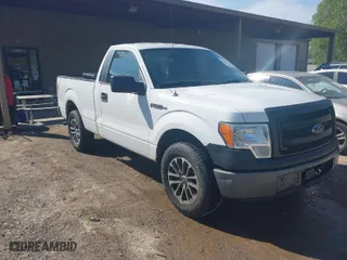 2014 Ford F-150 XL with VIN 1FTMF1CM8EFC18695, listed as a IAAI auction lot 41916660 with 1 mi miles. Bid and sale history available at carsss.com. Image 1.