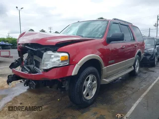 2007 Ford Expedition Eddie Bauer z VIN 1FMFU17577LA72906, wystawiony jako IAAI lot #42134402 z przebiegiem 341 083 mil mil oraz . Historia ofert i sprzedaży dostępna na DreamBid. Obrazek 2.