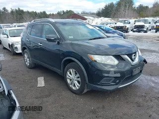 2015 Nissan Rogue S with VIN KNMAT2MV6FP505697, listed as a IAAI auction lot 41666130 with 154,230 mi miles. Bid and sale history available at carsss.com. Image 1.