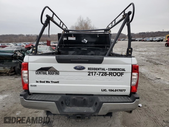 2022 Ford F-250 XL with VIN 1FT7X2A67NEE44852, listed as a Copart auction lot 45188895 with Not provided miles and Salvage title. Bid and sale history available at DreamBid. Image 6.