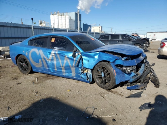 2018 Dodge Charger SXT with VIN 2C3CDXBG7JH290565, listed as a Copart auction lot 83658064 with 0 mi miles and Salvage Title. Bid and sale history available at carsss.com. Image 4.