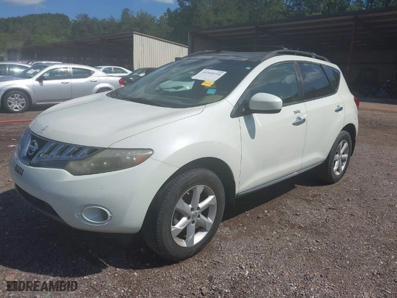 2010 Nissan Murano S with VIN JN8AZ1MU9AW004001, listed as a IAAI auction lot 41949194 with 281,758 mi miles. Bid and sale history available at carsss.com. Image 2.