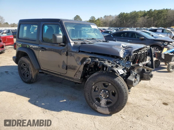2024 Jeep Wrangler Sport with VIN 1C4PJXAN0RW366873, listed as a Copart auction lot 47358395 with 10,933 mi miles and Salvage title. Bid and sale history available at DreamBid. Image 4.