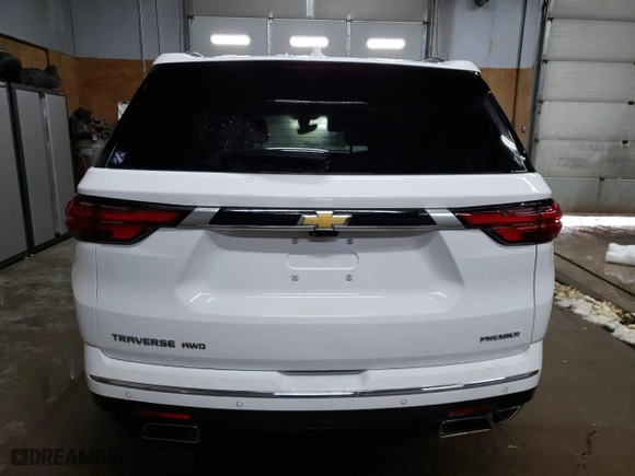 2023 Chevrolet Traverse Premier with VIN 1GNEVKKW2PJ129129, listed as a Copart auction lot 44035845 with 20,740 mi miles and Salvage Title. Bid and sale history available at carsss.com. Image 6.