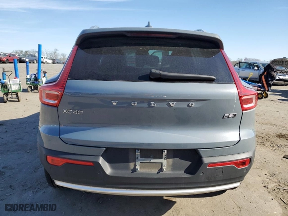2023 Volvo XC40 Plus Bright Theme with VIN YV4L12UN6P2056841, listed as a Copart auction lot 49715405 with 6,969 mi miles and Salvage Title. Bid and sale history available at carsss.com. Image 6.