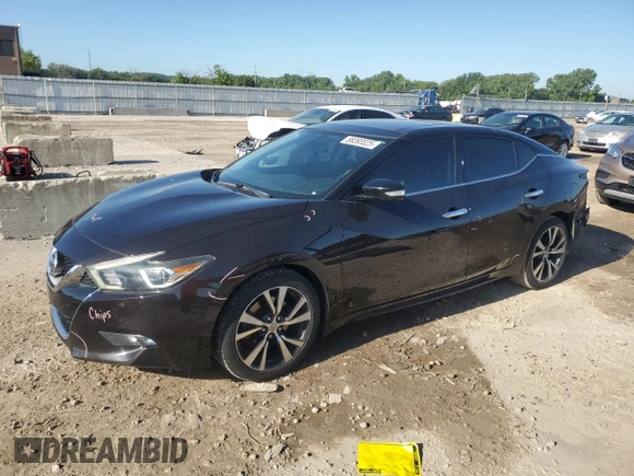 2017 Nissan Maxima S with VIN 1N4AA6AP3HC383500, listed as a Copart auction lot 58393525 with 144,812 mi miles and Salvage title. Bid and sale history available at DreamBid. Image 1.