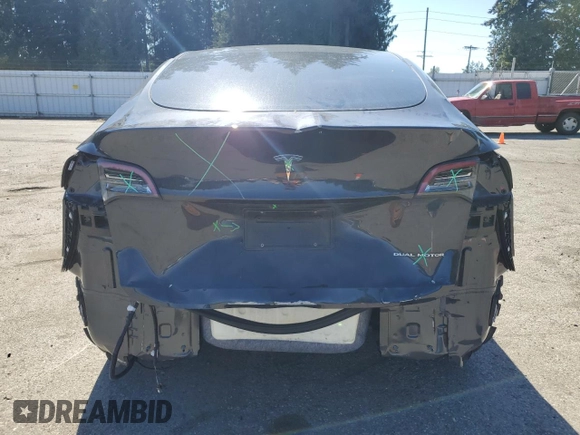2024 Tesla Model Y Long Range with VIN 7SAYGDEE9RF120729, listed as a Copart auction lot 57360265 with 21,589 mi miles and Salvage title. Bid and sale history available at DreamBid. Image 6.