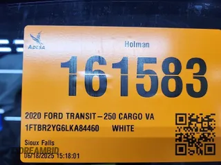 2020 Ford Transit Cargo with VIN 1FTBR2YG6LKA84460, listed as a IAAI auction lot 42839917 with 129,041 mi miles and . Bid and sale history available at DreamBid. Image 46.