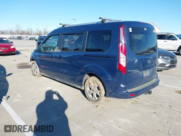 2015 Ford Transit Connect Wagon Titanium with VIN NM0GE9G75F1177148, listed as a IAAI auction lot 41035037 with 139,205 mi miles. Bid and sale history available at carsss.com. Image 3.