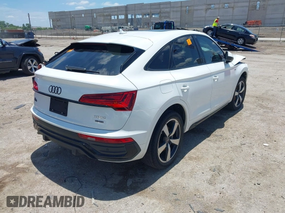 2022 Audi Q5 Sportback S line Premium Plus with VIN WA15AAFY4N2084268, listed as a IAAI auction lot 42463401 with Not provided miles and . Bid and sale history available at DreamBid. Image 4.