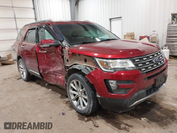 2016 Ford Explorer Limited with VIN 1FM5K8F8XGGA29854, listed as a IAAI auction lot 41595511 with 91,270 mi miles. Bid and sale history available at carsss.com. Image 1.