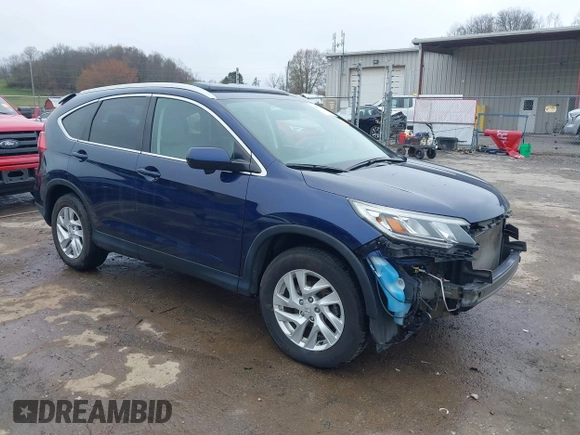 2015 Honda CR-V EX-L with VIN 5J6RM4H78FL040607, listed as a IAAI auction lot 41953997 with 128,969 mi miles. Bid and sale history available at carsss.com. Image 1.