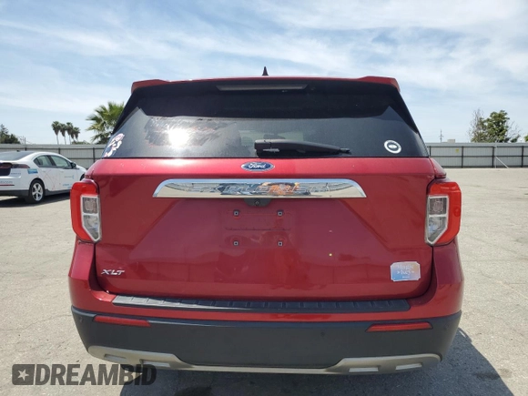 2021 Ford Explorer XLT with VIN 1FMSK7DH3MGC17143, listed as a Copart auction lot 55153615 with 27,354 mi miles and Salvage Title. Bid and sale history available at carsss.com. Image 6.