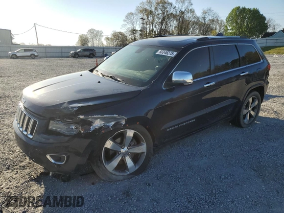 2014 Jeep Grand Cherokee Overland with VIN 1C4RJECG7EC322425, listed as a Copart auction lot 50346275 with 262,886 mi miles and Salvage Title. Bid and sale history available at carsss.com. Image 1.
