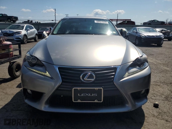 2014 Lexus IS 250 with VIN JTHCF1D22E5014908, listed as a Copart auction lot 60924335 with 116,620 mi miles and Salvage title. Bid and sale history available at DreamBid. Image 5.