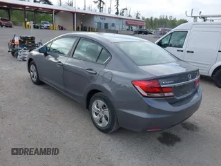 2014 Honda Civic LX with VIN 19XFB2F57EE240843, listed as a IAAI auction lot 42108281 with 255,157 mi miles and . Bid and sale history available at carsss.com. Image 3.