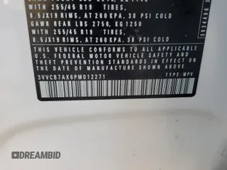 2023 Volkswagen Tiguan SE R-Line Black с VIN 3VVCB7AX6PM012271, выставлен на аукционе Copart как лот 54506175 с пробегом 28 168 миль миль и Списание • Salvage title. История ставок и продаж доступна на DreamBid. Изображение 15.