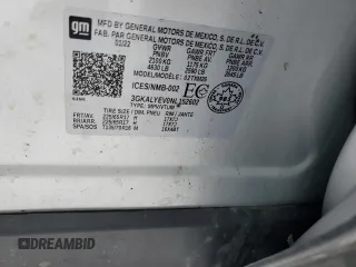 2022 GMC Terrain AT4 with VIN 3GKALYEV0NL152602, listed as a Copart auction lot 45644565 with 38,999 mi miles and Salvage Title. Bid and sale history available at DreamBid. Image 14.