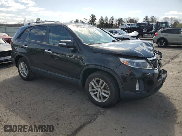 2015 Kia Sorento LX with VIN 5XYKT4A69FG657456, listed as a Copart auction lot 51454525 with 147,528 mi miles and Salvage Title. Bid and sale history available at DreamBid. Image 4.